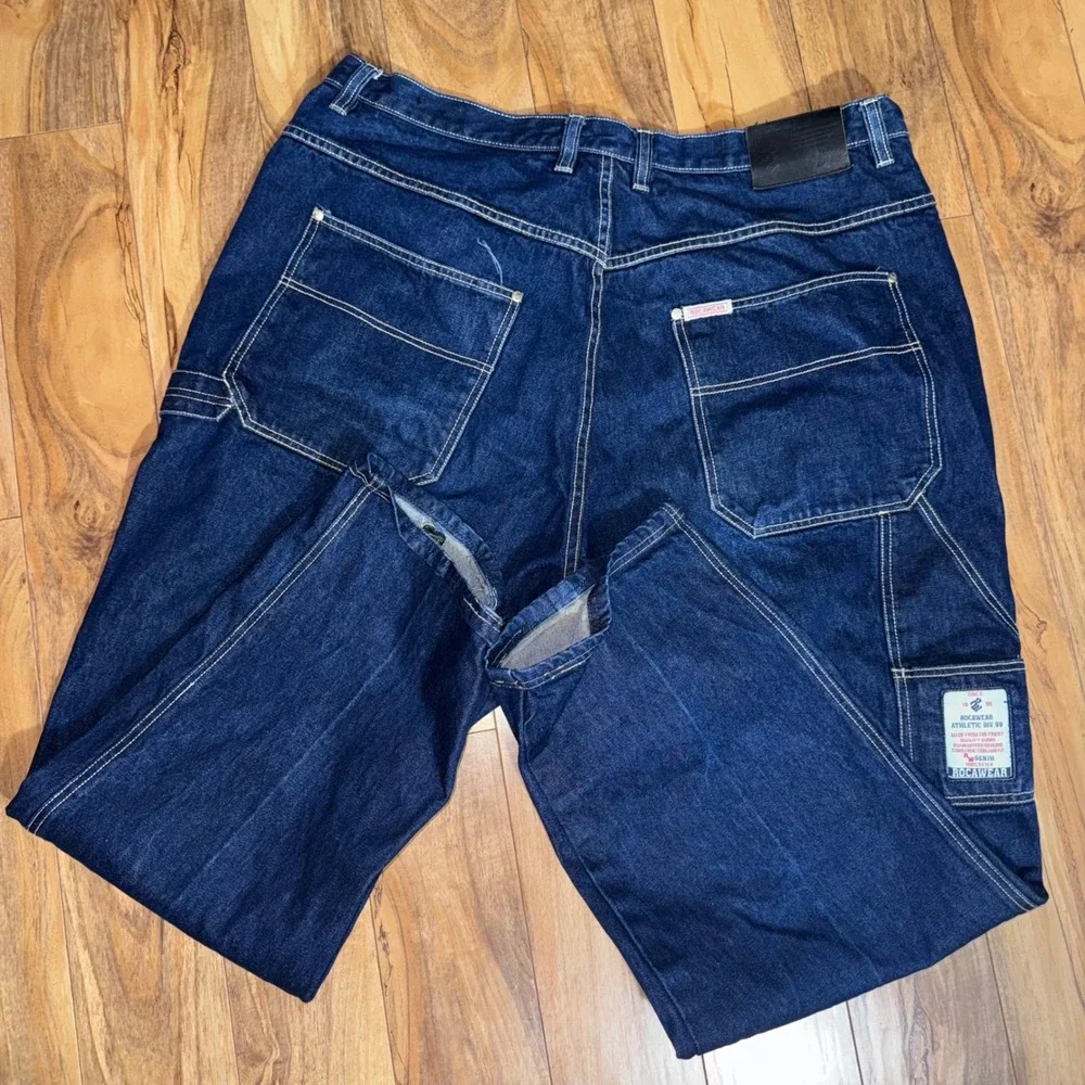 Rocawear vtg Mens Baggy Carpenter Jeans Denim Size 42x34 Y2K Hip Hop‎ Streetwear